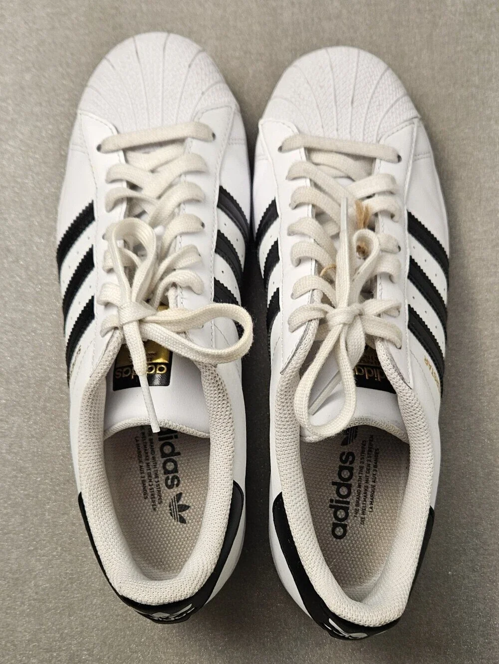 Adidas Superstar White Black Shell Toe Sneakers Mens 10.5